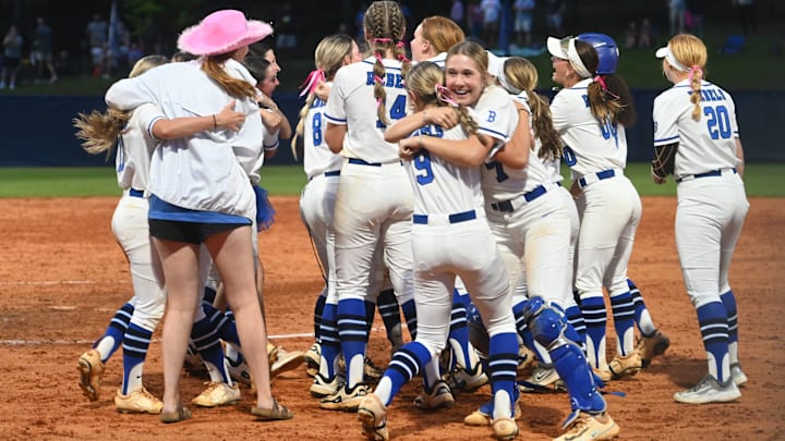 Byrnes played Summerville in the Class 5A D-1 Softball State Championship playoff series. This was the second game in the series and was played at Byrnes' home field on May 28, 2025. Byrnes won the game 9-8 and advanced to the deciding game of the state championship series. Here, Byrnes reacts to winning the game.
