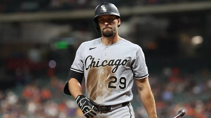 Sep 2, 2026: Chicago White Sox outfielder Tristan Peters (29) strikes out during the fifth inning against the Houston Astros at Daikin Park.  Credit: Troy Taormina-Imagn Images