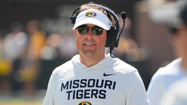 Missouri Tigers head coach Eli Drinkwitz faces a tough contest in this week's matchup against the Alabama Crimson Tide.