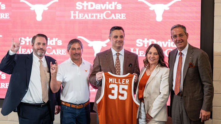 The University of Texas announces Sean Miller as their new men's basketball coach Tuesday, March 25, 2025.