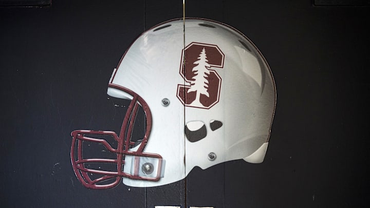 Dec 30, 2016; El Paso, TX, USA; A view of the Stanford Cardinal logo and helmet outside their locker room before facing the North Carolina Tar Heels at Sun Bowl Stadium. Mandatory Credit: Ivan Pierre Aguirre-Imagn Images Dec 30, 2016; El Paso, TX, USA; A view of the Stanford Cardinal logo and helmet outside their locker room before facing the North Carolina Tar Heels at Sun Bowl Stadium. Mandatory Credit: Ivan Pierre Aguirre-Imagn Images
