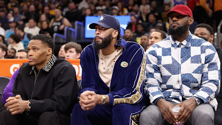 El tridente de Lakers Russell Westbrook, Anthony Davis y LeBron James, ha tenido problemas físicos esta temporada