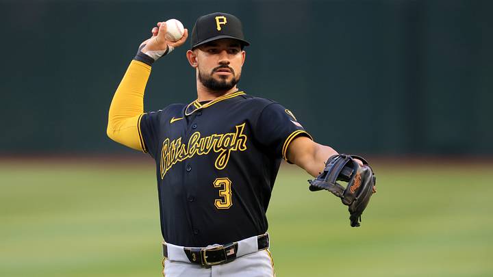 May 6, 2026; Phoenix, Arizona, USA; Pittsburgh Pirates third baseman Nick Gonzales against the Arizona Diamondbacks at Chase Field. Mandatory Credit: Mark J. Rebilas-Imagn Images May 6, 2026; Phoenix, Arizona, USA; Pittsburgh Pirates third baseman Nick Gonzales against the Arizona Diamondbacks at Chase Field. Mandatory Credit: Mark J. Rebilas-Imagn Images