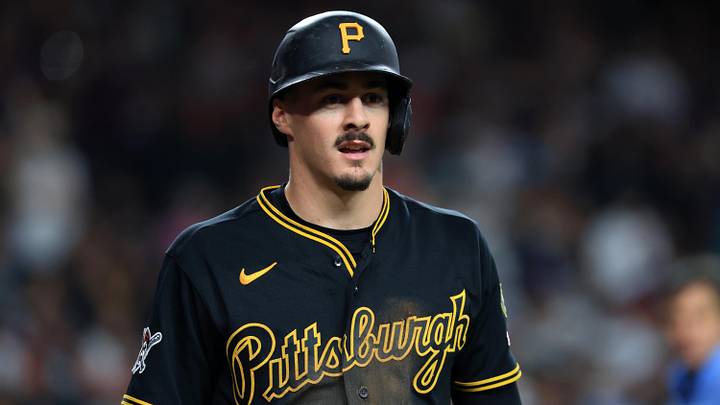 May 6, 2026; Phoenix, Arizona, USA; Pittsburgh Pirates shortstop Konnor Griffin (6) against the Arizona Diamondbacks at Chase Field. Mandatory Credit: Mark J. Rebilas-Imagn Images