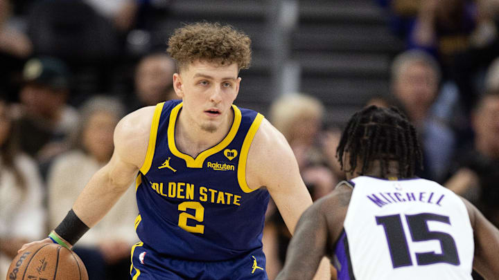 Jan 25, 2024; San Francisco, California, USA; Golden State Warriors guard Brandin Podziemski (2)