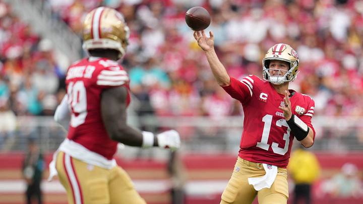 Brock Purdy and the 49ers are home favorites against the Cardinals. Brock Purdy and the 49ers are home favorites against the Cardinals.