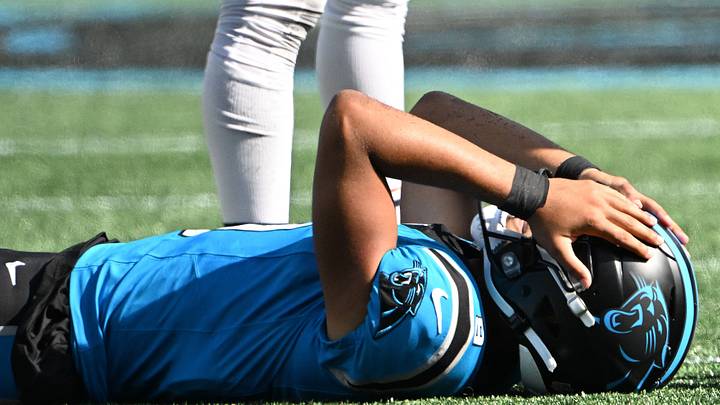 Sep 13, 2026; Charlotte, North Carolina, USA; Carolina Panthers quarterback Bryce Young (9) reacts after throwing a incomplete pass in the second half at Bank of America Stadium. Mandatory Credit: Bob Donnan-Imagn Images Sep 13, 2026; Charlotte, North Carolina, USA; Carolina Panthers quarterback Bryce Young (9) reacts after throwing a incomplete pass in the second half at Bank of America Stadium. Mandatory Credit: Bob Donnan-Imagn Images