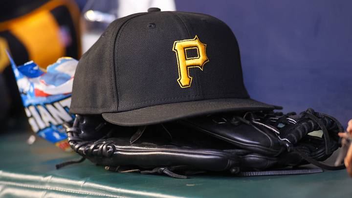 Sep 8, 2023; Atlanta, Georgia, USA; A detailed view of a Pittsburgh Pirates hat and glove before a game against the Pittsburgh Pirates in the first inning at Truist Park. Mandatory Credit: Brett Davis-USA TODAY Sports Sep 8, 2023; Atlanta, Georgia, USA; A detailed view of a Pittsburgh Pirates hat and glove before a game against the Pittsburgh Pirates in the first inning at Truist Park. Mandatory Credit: Brett Davis-USA TODAY Sports