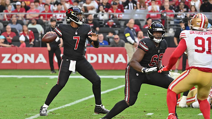 Jacoby Brissett completed 47 passes on Sunday, but still needed a few more to get the Cardinals the win. Jacoby Brissett completed 47 passes on Sunday, but still needed a few more to get the Cardinals the win.