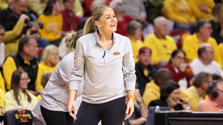 Oklahoma State Cowboys head coach Jacie Hoyt. Oklahoma State Cowboys head coach Jacie Hoyt.