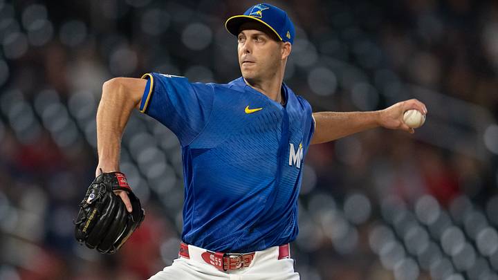 Sep 25, 2026; Minneapolis, Minnesota, USA;  Minnesota Twins pitcher Taylor Rogers (55) delivers a pitch against the Texas Rangers in the ninth inning at Target Field.  Mandatory Credit: Jesse Johnson-Imagn Images