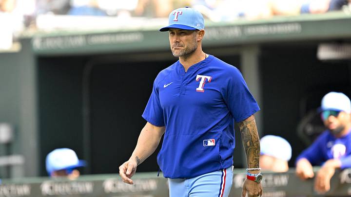 Texas Rangers manager Skip Schumaker. Texas Rangers manager Skip Schumaker.