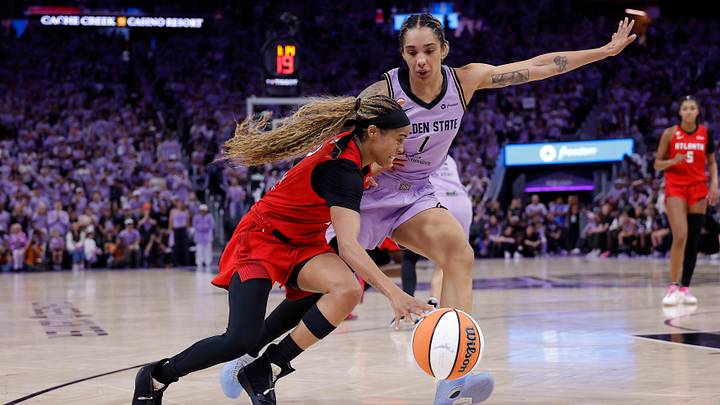 The Valkyries beat the Dream in Game 1 of the WNBA Finals on Saturday afternoon. The Valkyries beat the Dream in Game 1 of the WNBA Finals on Saturday afternoon.