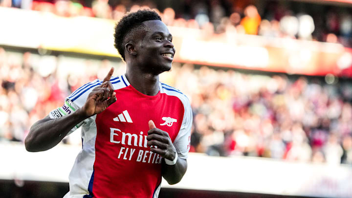 Saka é um dos destaques do Arsenal de Mikel Arteta