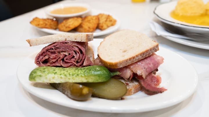 The pastrami sandwich at Epsteins new location in Somers. Tuesday, June 10, 2025.