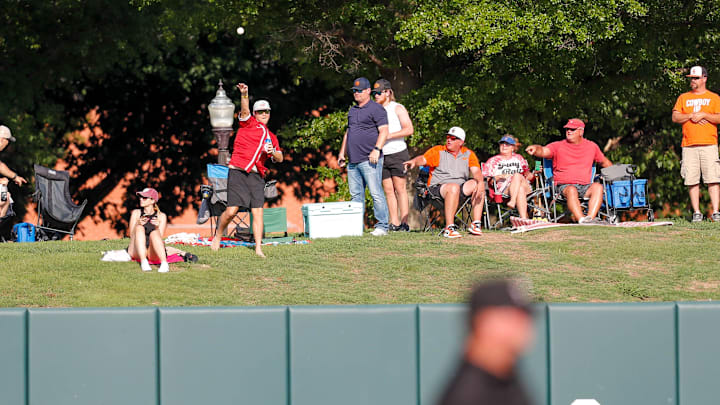Fans at L. Dale Mitchell Park in Norman