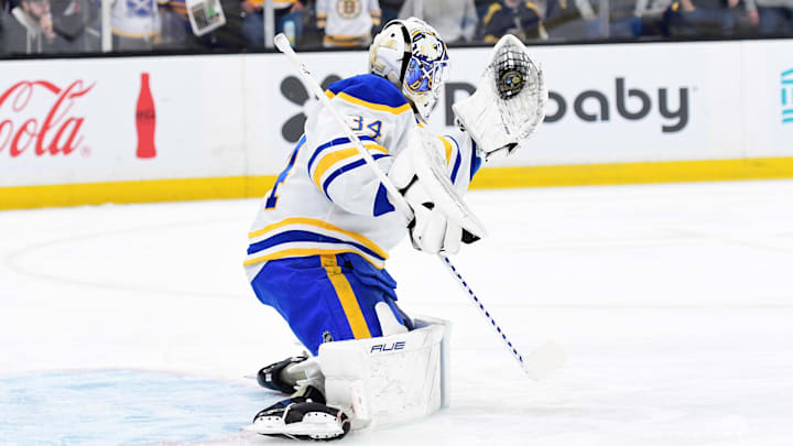 Sabres goaltender Alex Lyon has shut down the Bruins in Game 3 and 4 of the Stanley Cup Playoffs. 