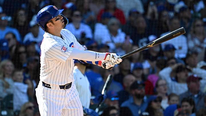 Sep 24, 2026; Chicago, Illinois, USA; Chicago Cubs right fielder Seiya Suzuki (27) hits a home run during the fifth inning against the Miami Marlins at Wrigley Field. Mandatory Credit: Matt Marton-Imagn Images Sep 24, 2026; Chicago, Illinois, USA; Chicago Cubs right fielder Seiya Suzuki (27) hits a home run during the fifth inning against the Miami Marlins at Wrigley Field. Mandatory Credit: Matt Marton-Imagn Images