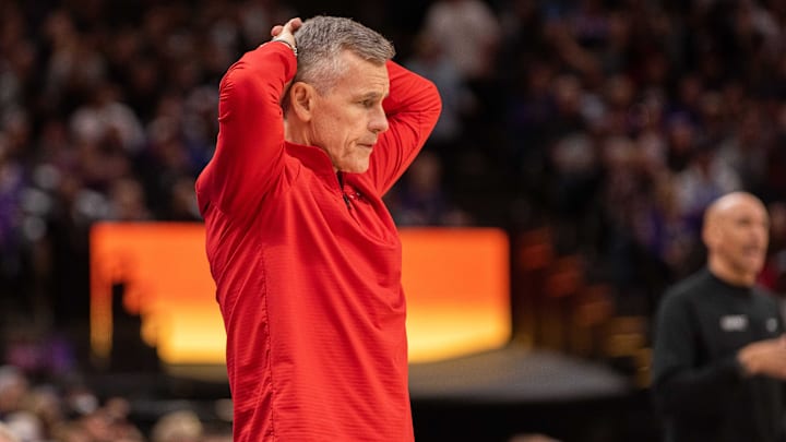 Mar 20, 2025; Sacramento, California, USA; Chicago Bulls head coach Billy Donovan reacts to a call during the fourth quarter of the game against the Sacramento Kings at Golden 1 Center. Mandatory Credit: Ed Szczepanski-Imagn Images