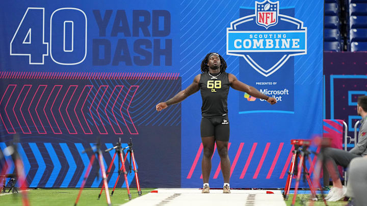 Texas A&M defensive lineman Shemar Stewart at the Scouting Combine.