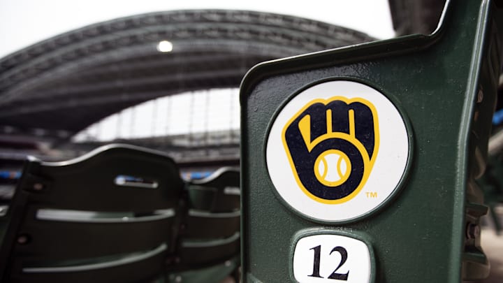 Jun 15, 2025; Milwaukee, Wisconsin, USA; General view of the Milwaukee Brewers logo on seating within American Family Field prior to the game against the St. Louis Cardinals. Mandatory Credit: Jeff Hanisch-Imagn Images Jun 15, 2025; Milwaukee, Wisconsin, USA; General view of the Milwaukee Brewers logo on seating within American Family Field prior to the game against the St. Louis Cardinals. Mandatory Credit: Jeff Hanisch-Imagn Images