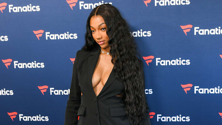 Angel Reese attends the 2025 Fanatics Super Bowl Party in New Orleans. Angel Reese attends the 2025 Fanatics Super Bowl Party in New Orleans.