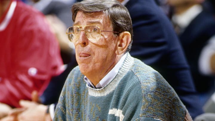 Unknown Date; Miami, FL, USA; FILE PHOTO; St. Johns head coach Lou Carnesecca on the sidelines coaching against Miami during the 1991-92 season at the Miami Arena. Mandatory Credit: Imagn Images