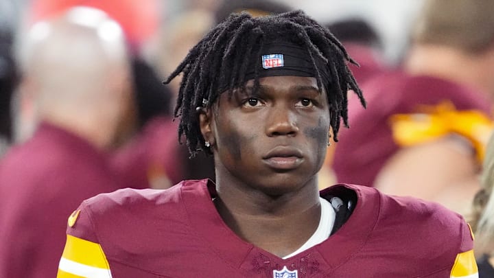 Washington Commanders running back Jacory Croskey-Merritt (22).