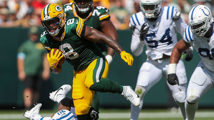 Green Bay Packers running back Josh Jacobs.