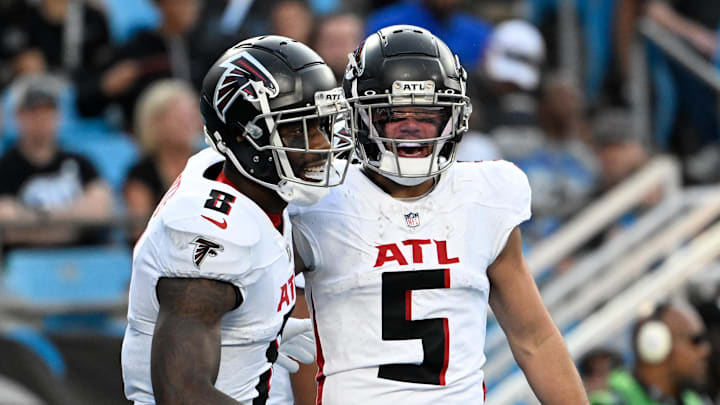 Atlanta Falcons wide receiver Drake London and tight end Kyle Pitts