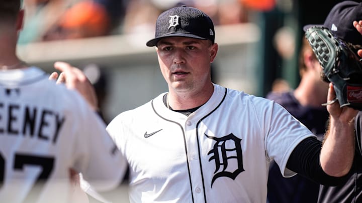 Detroit Tigers pitcher Tarik Skubal (29) high-fives teammate in the dugout after pitching sixth inning against Cleveland Guardians at Comerica Park in Detroit on Thursday, Sept. 18, 2025. Detroit Tigers pitcher Tarik Skubal (29) high-fives teammate in the dugout after pitching sixth inning against Cleveland Guardians at Comerica Park in Detroit on Thursday, Sept. 18, 2025.