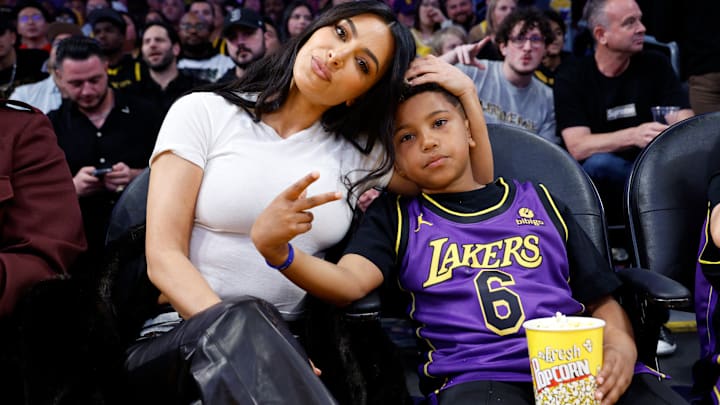 Celebrities At The Los Angeles Lakers Game
