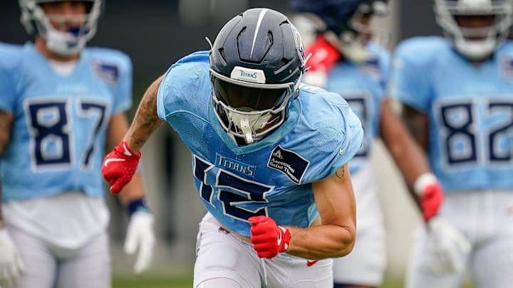 Tennessee Titans wide receiver Mason Kinsey (12)