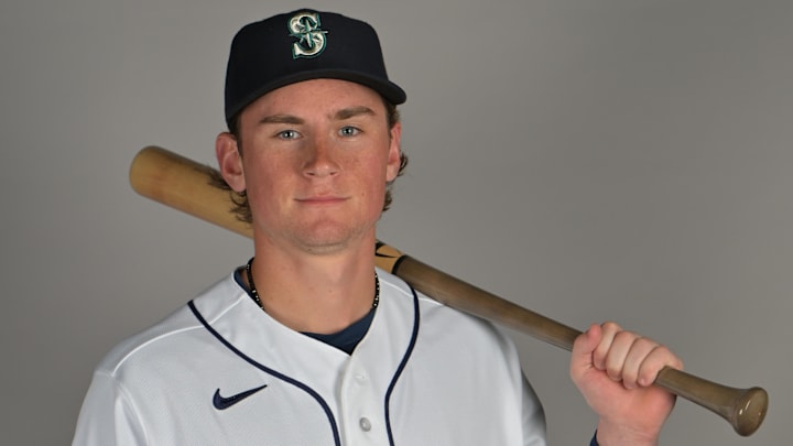 Feb 19, 2026; Peoria, AZ, USA; Seattle Mariners shortstop Colt Emerson (85) during spring training photo day in Peoria, AZ. Mandatory Credit: Jayne Kamin-Oncea-Imagn Images Feb 19, 2026; Peoria, AZ, USA; Seattle Mariners shortstop Colt Emerson (85) during spring training photo day in Peoria, AZ. Mandatory Credit: Jayne Kamin-Oncea-Imagn Images