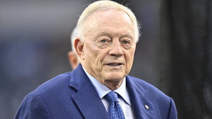 Dallas Cowboys owner Jerry Jones looks on before the game against the Green Bay Packers.