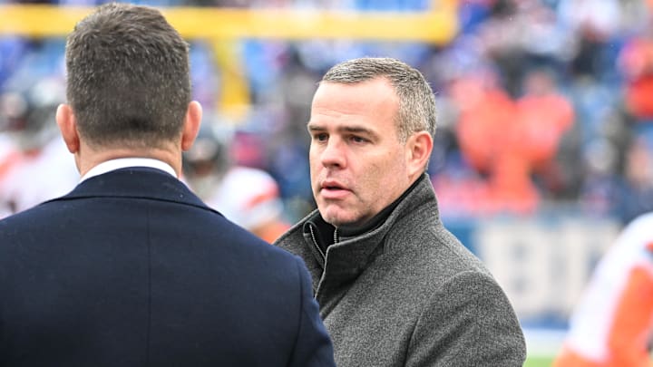 Jan 12, 2025; Orchard Park, New York, USA: Buffalo Bills general manager Brandon Beane.