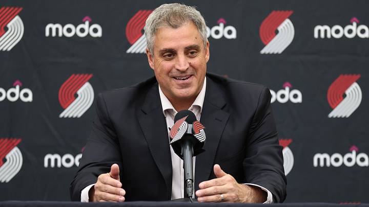 Jun 25, 2026; Portland, OR, USA; Portland Trail Blazers head coach Micah Nori answers questions from the press conference at the Trail Blazers Practice Facility. Mandatory Credit: Jaime Valdez-Imagn Images Jun 25, 2026; Portland, OR, USA; Portland Trail Blazers head coach Micah Nori answers questions from the press conference at the Trail Blazers Practice Facility. Mandatory Credit: Jaime Valdez-Imagn Images