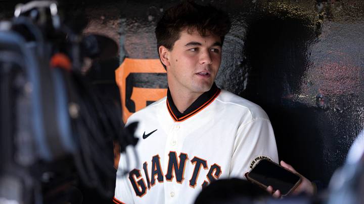 San Francisco Giants first-round draft pick Jackson Flora meets with the media. Credit: D. Ross Cameron-Imagn Images San Francisco Giants first-round draft pick Jackson Flora meets with the media. Credit: D. Ross Cameron-Imagn Images