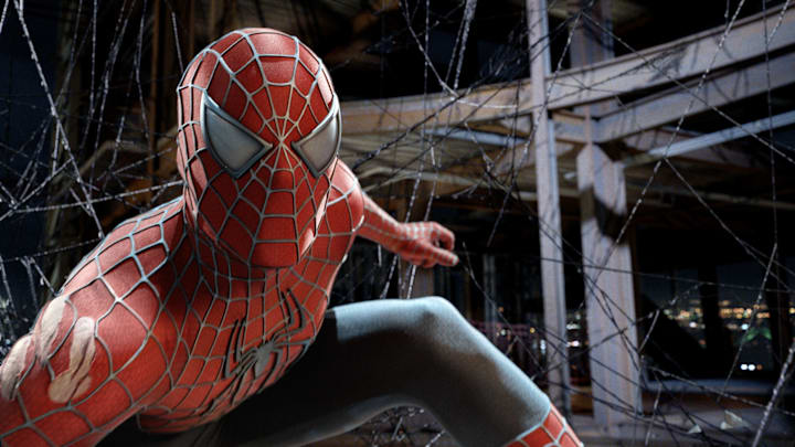 Tobey Maguire as Peter Parker / Spider-Man in Sam Raimi's Spider-Man 3. Image Courtesy of Fathom Entertainment. Tobey Maguire as Peter Parker / Spider-Man in Sam Raimi's Spider-Man 3. Image Courtesy of Fathom Entertainment.