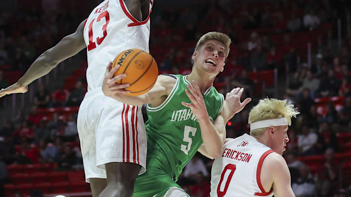 Utah Valley transfer Tanner Toolson (5) has narrowed his options down to Iowa and TCU.