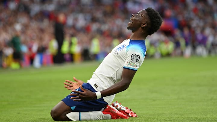 Saka bagged a hat trick