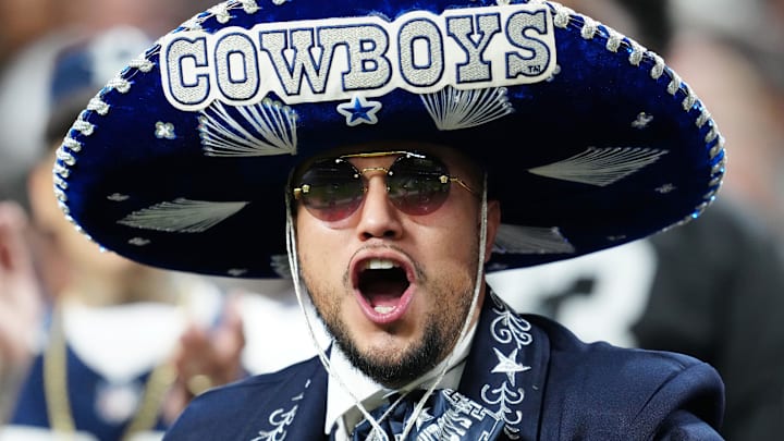 Dallas Cowboys fans during the second half of the game against the Las Vegas Raiders at Allegiant Stadium. 
