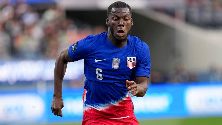 Yunus Musah playing for the USMNT against Panama during CONCACAF Nations League Semifinal.