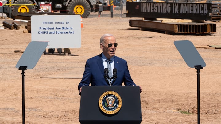 President Biden Speaks At The Intel Ocotillo Campus In Arizona