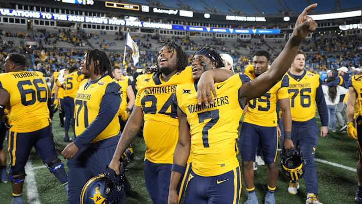 Dec 27, 2023; Charlotte, NC, USA;  West Virginia Mountaineers defensive lineman Hammond Russell IV
