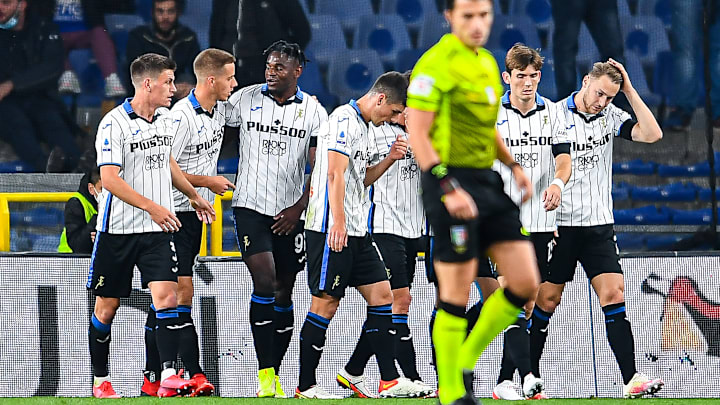 L'esultanza dell'Atalanta a Genova 