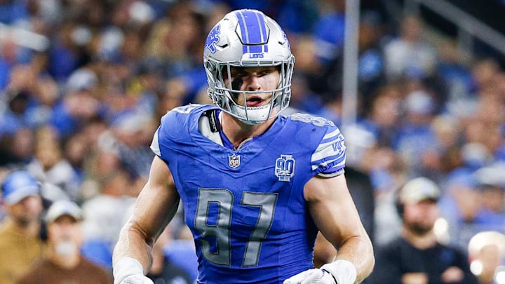 Detroit Lions defensive end Aidan Hutchinson