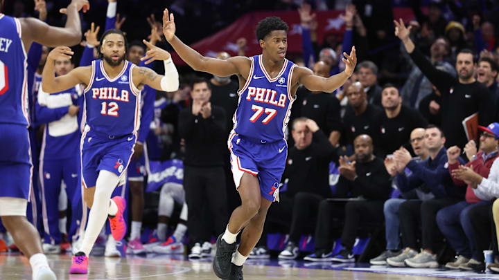 VJ Edgecombe and the 76ers are home favorites against the Warriors on Thursday night.