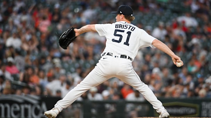 May 30, 2023; Detroit, Michigan, USA; Detroit Tigers pitcher Braden Bristo (51) pitches.