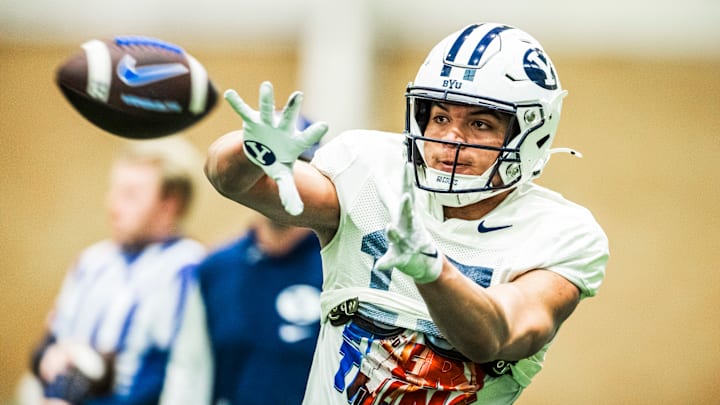 BYU running back Pokaiaua Haunga at Spring camp BYU running back Pokaiaua Haunga at Spring camp